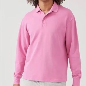 Outdoor Voices Pink Rugby Polo